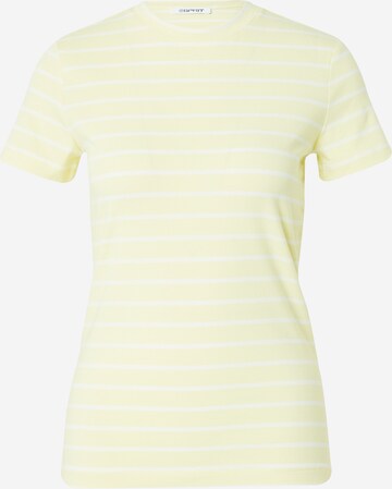 T-shirt ESPRIT en jaune : devant