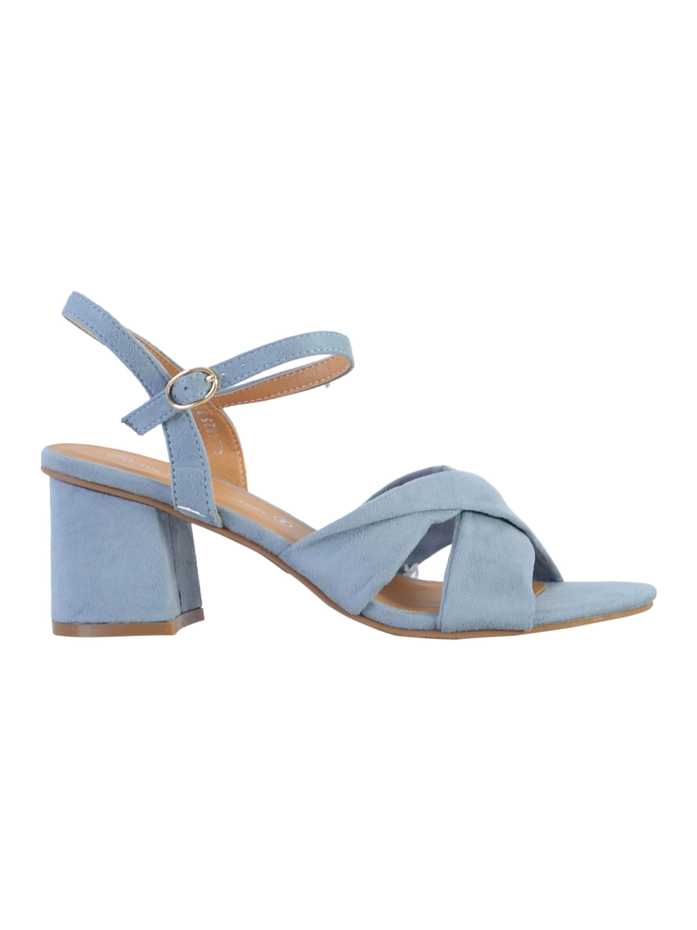 The Divine Factory Sandaal 'Sandalen mit Absatz' in Blauw