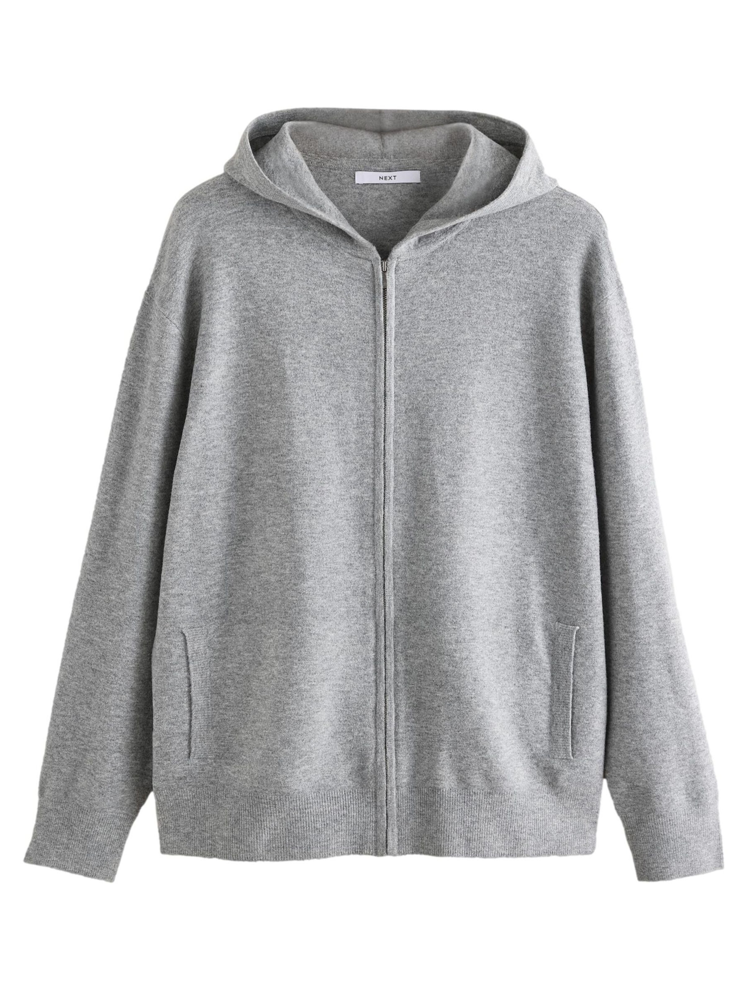 Next Sweat jacket in Grey: front