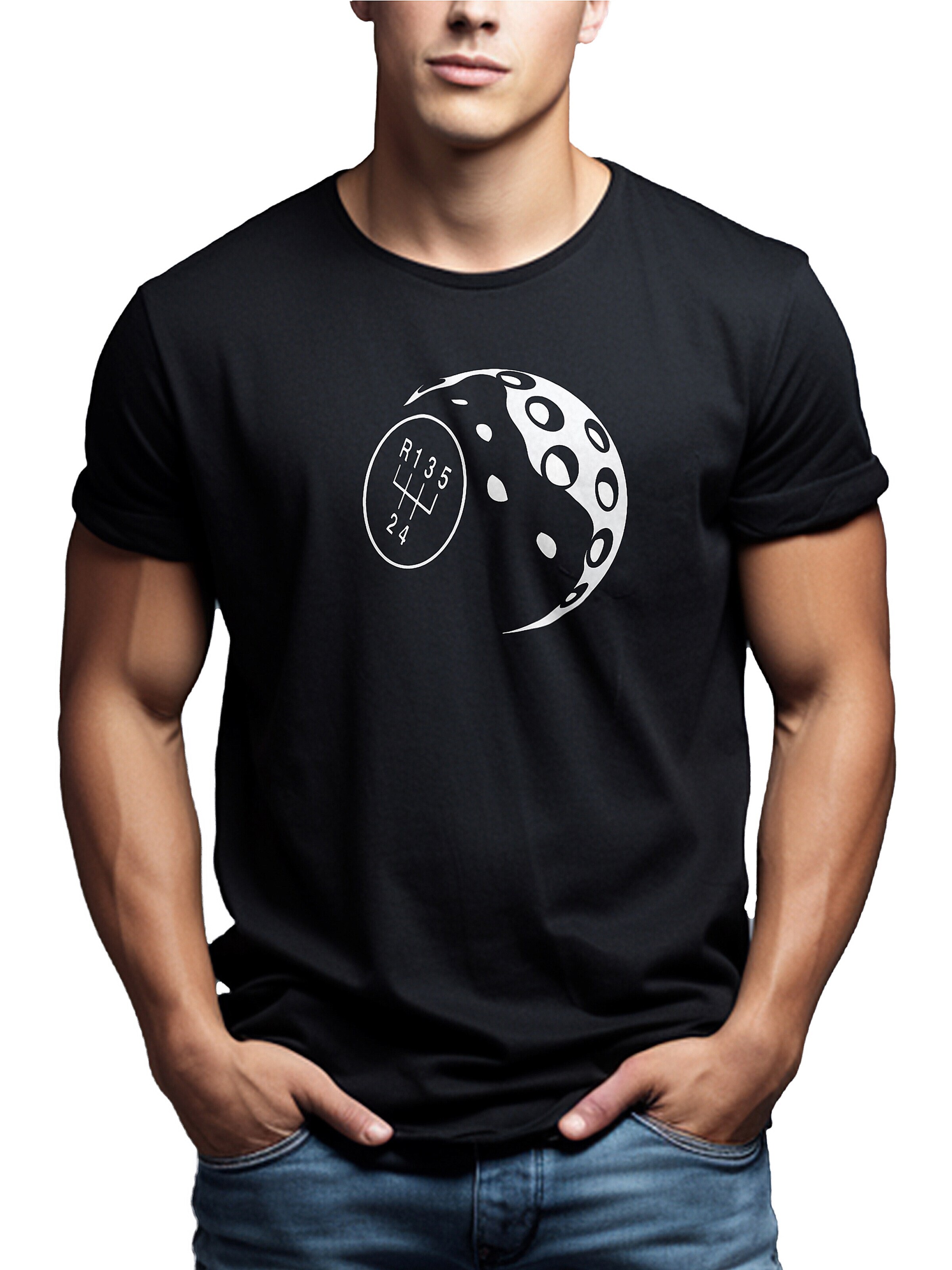 MAKAYA Shirt 'Schaltknauf' in Black