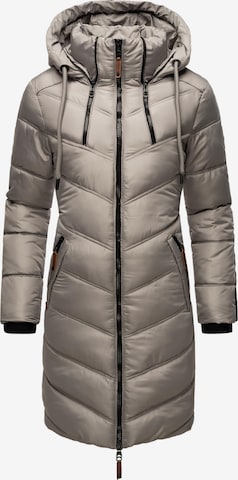 MARIKOO Winter coat 'Armasa' in Grey: front