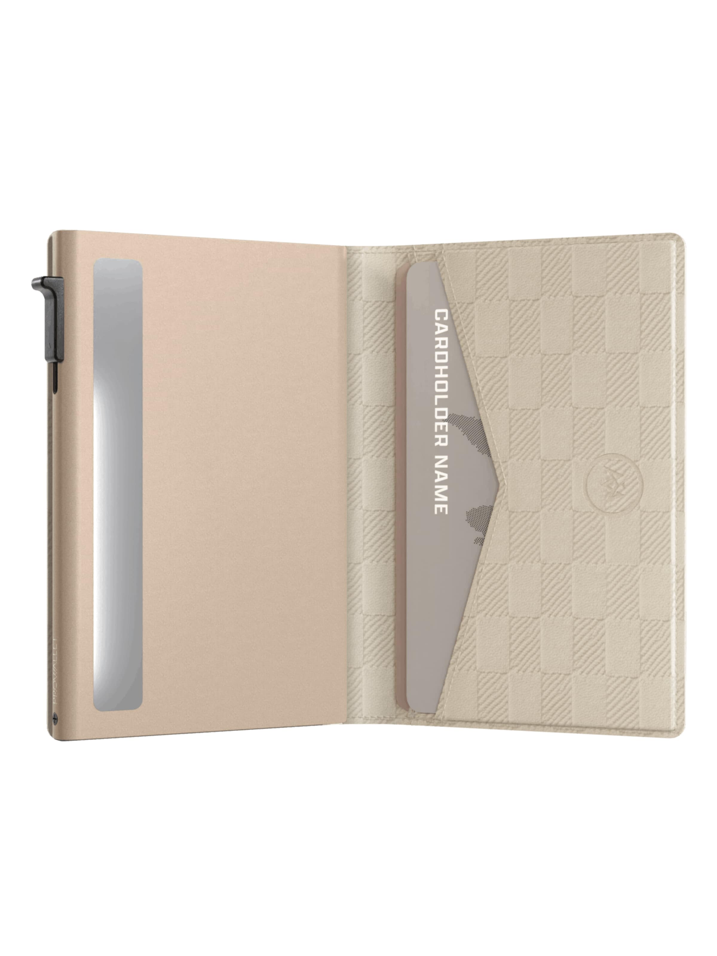 Porte-monnaies 'Pasjeshouder Slim Panel' Prowallet en beige