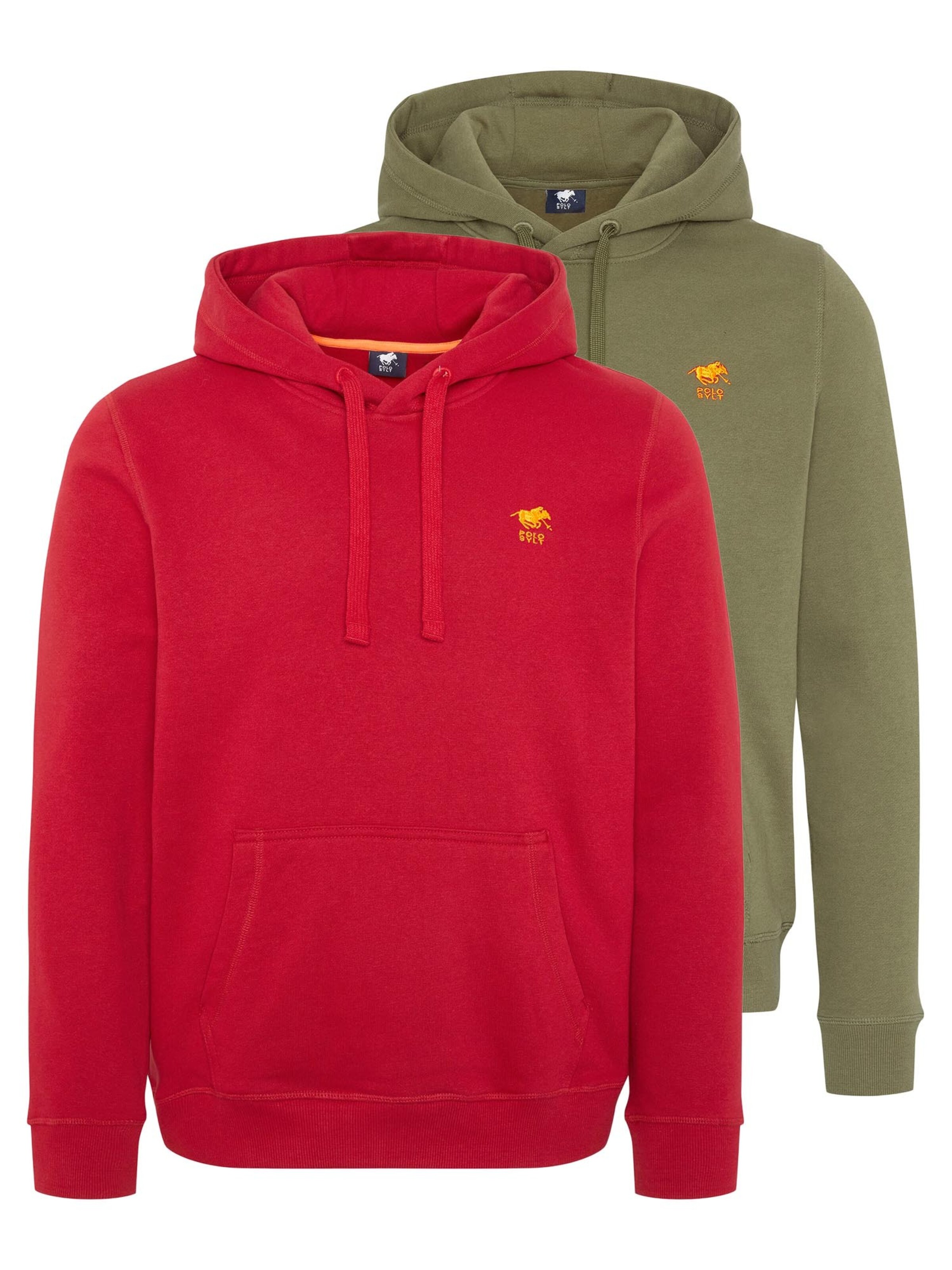Polo Sylt Sweatshirt 'Basic' in Red: front
