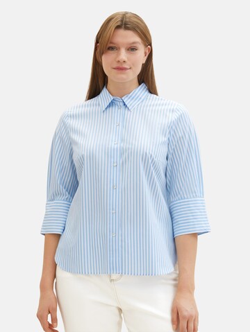 Camicia da donna di Tom Tailor Women + in blu: frontale