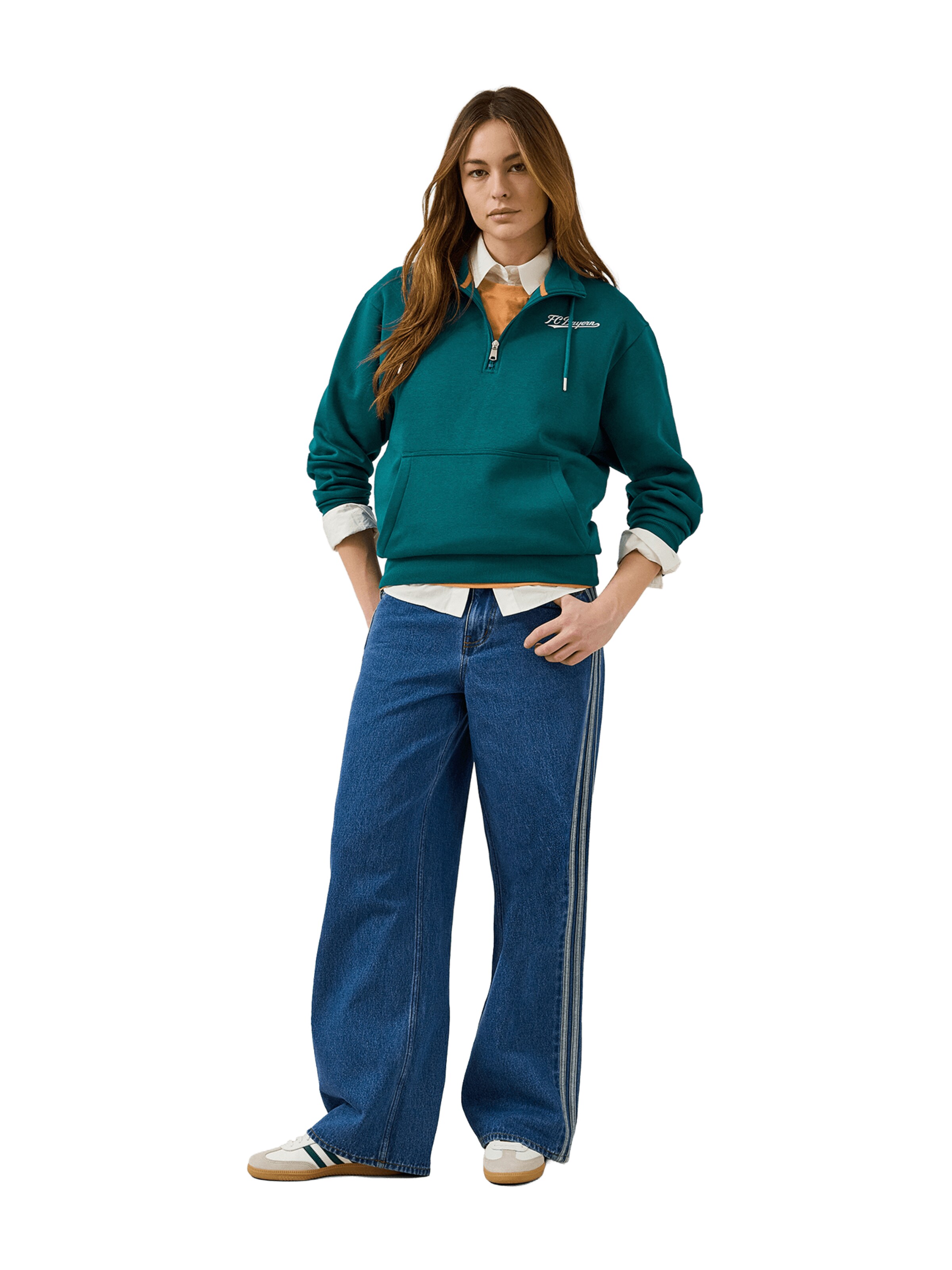 FC BAYERN MÜNCHEN Half-Zip Spring in Grün