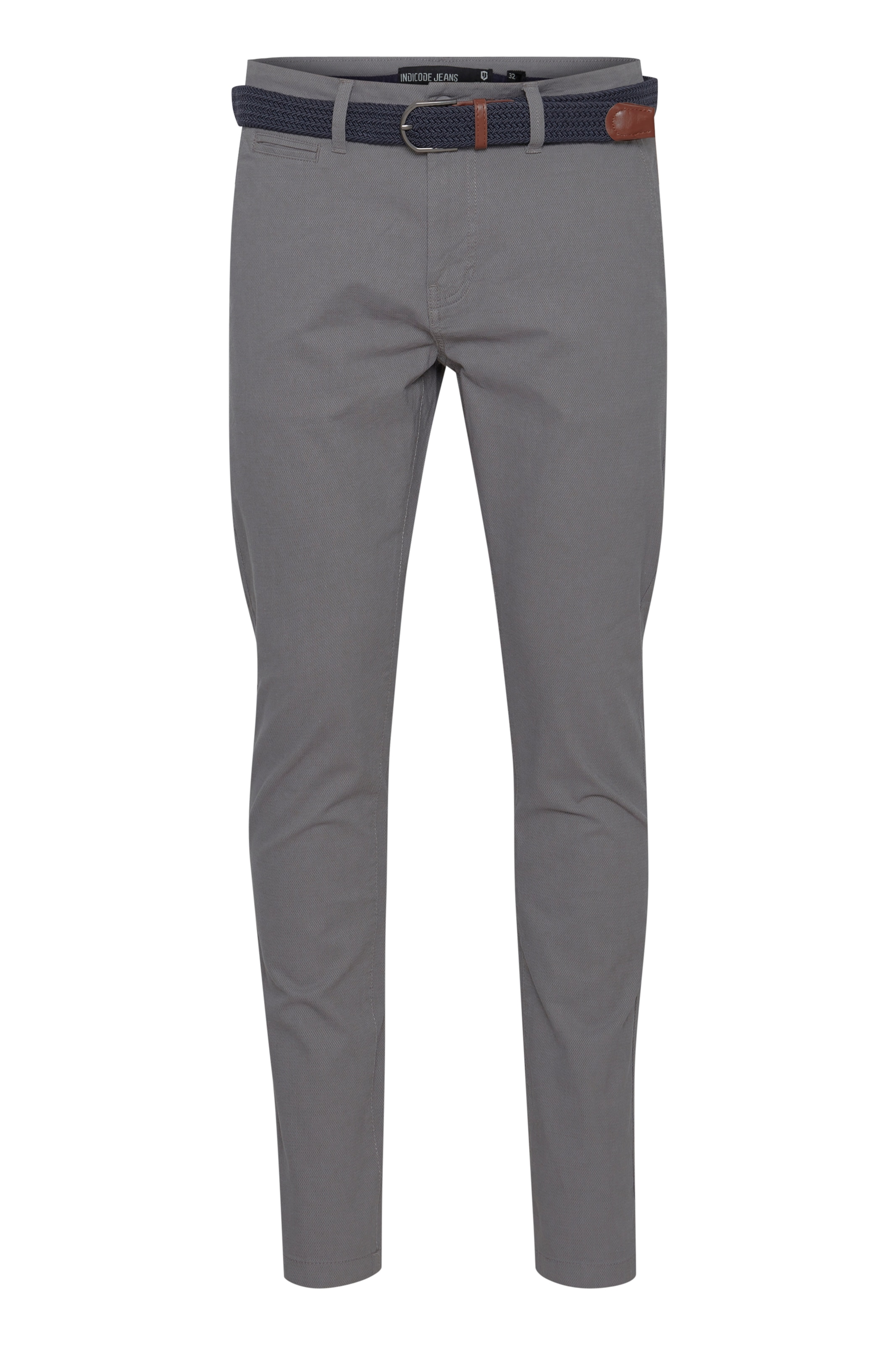 INDICODE JEANS Regular Hose 'Figus' in Grau: Vorderseite
