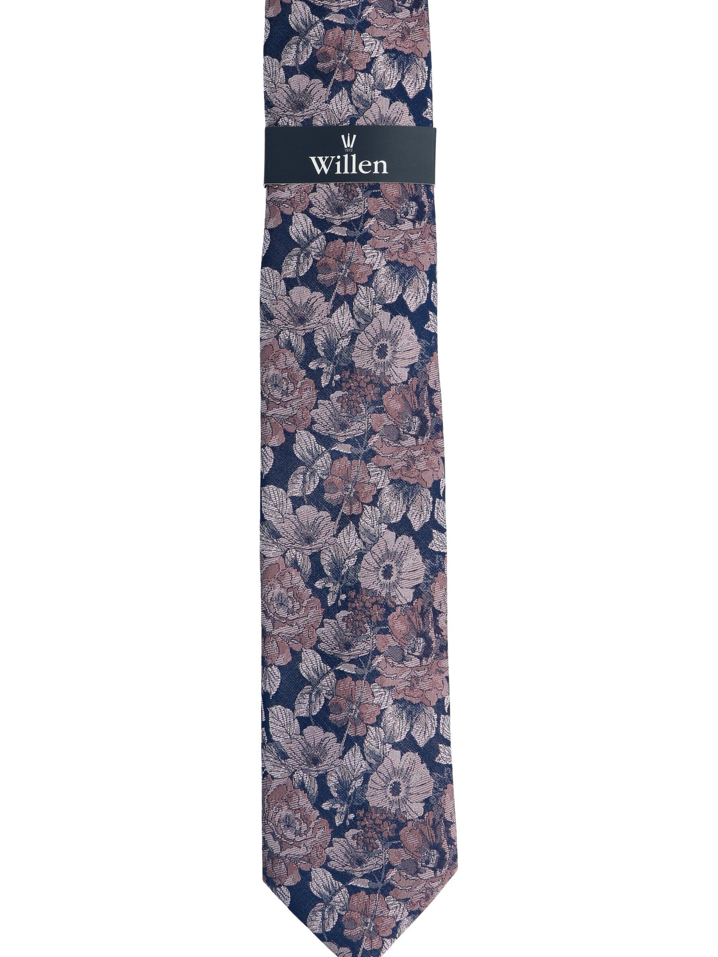 WILLEN Tie 'Millefleur Marine' in Pink