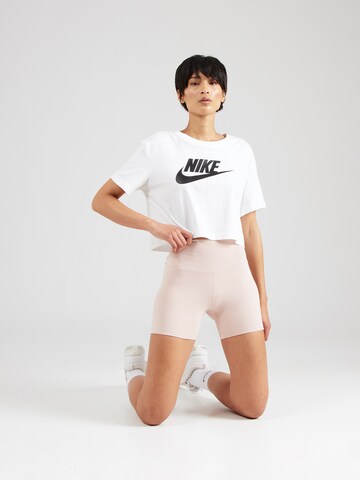NIKE Skinny Sportbroek 'ONE' in Beige