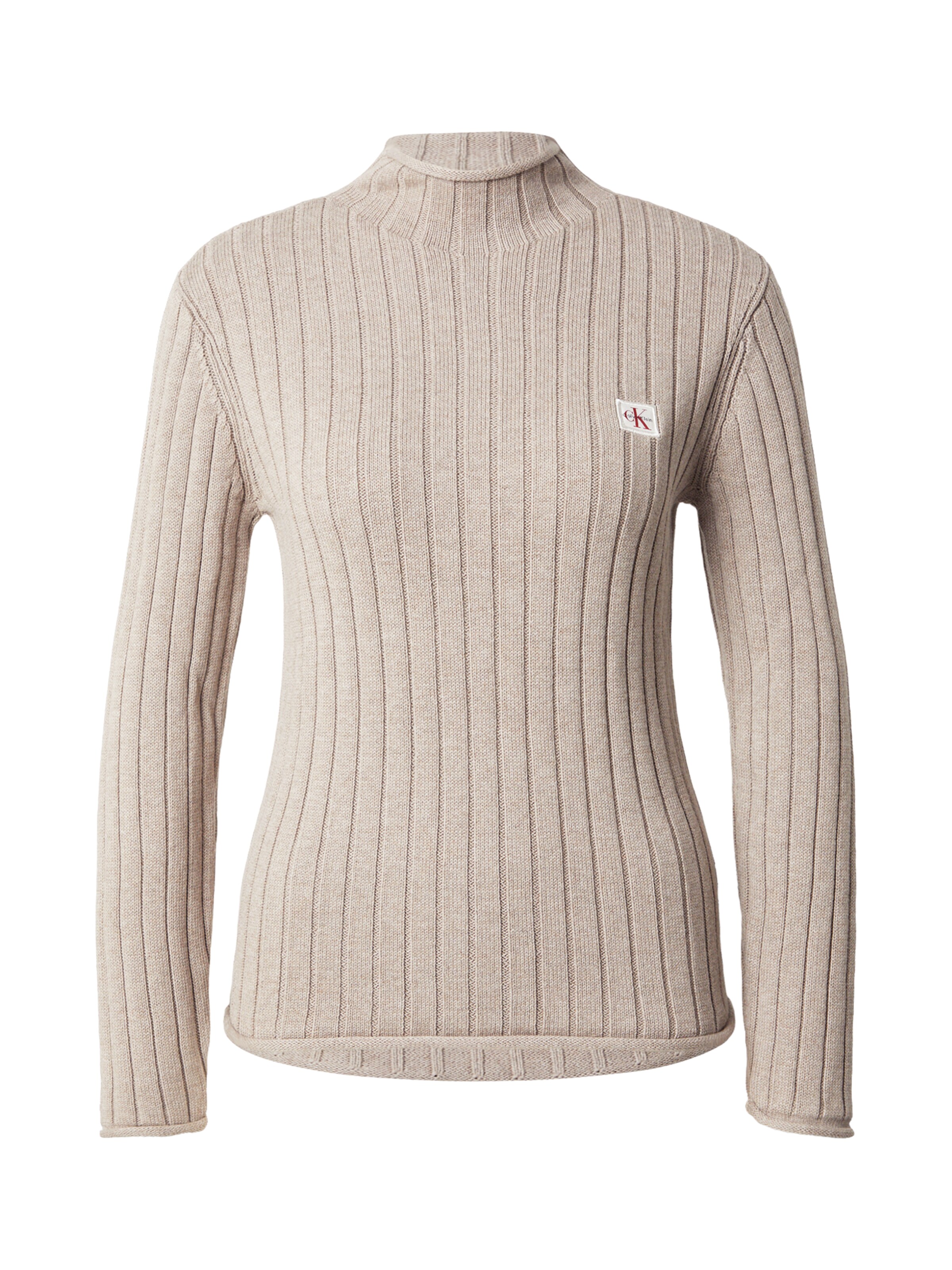 Pull-over Calvin Klein Jeans en beige : devant