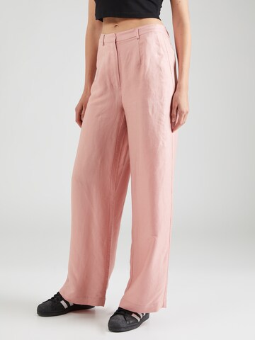 Wide leg Pantaloni de la minimum pe roz: față