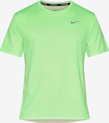 NIKE Функциональная футболка 'MILER' в Зеленый: спереди