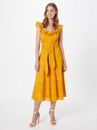 Rochie de cocktail Little Mistress pe galben, Vizualizare model