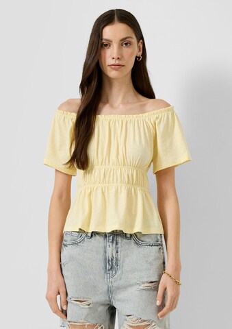 T-shirt QS en jaune : devant