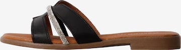 The Divine Factory Pantolette 'Alénoa Leder-Pantoletten' in Schwarz: Vorderseite