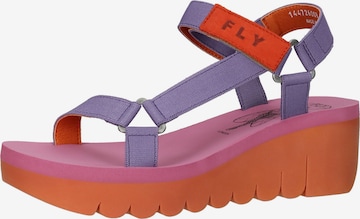 FLY LONDON Strap Sandals in Purple: front