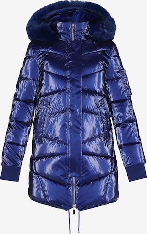 faina - Sobretudo de inverno em azul: frente