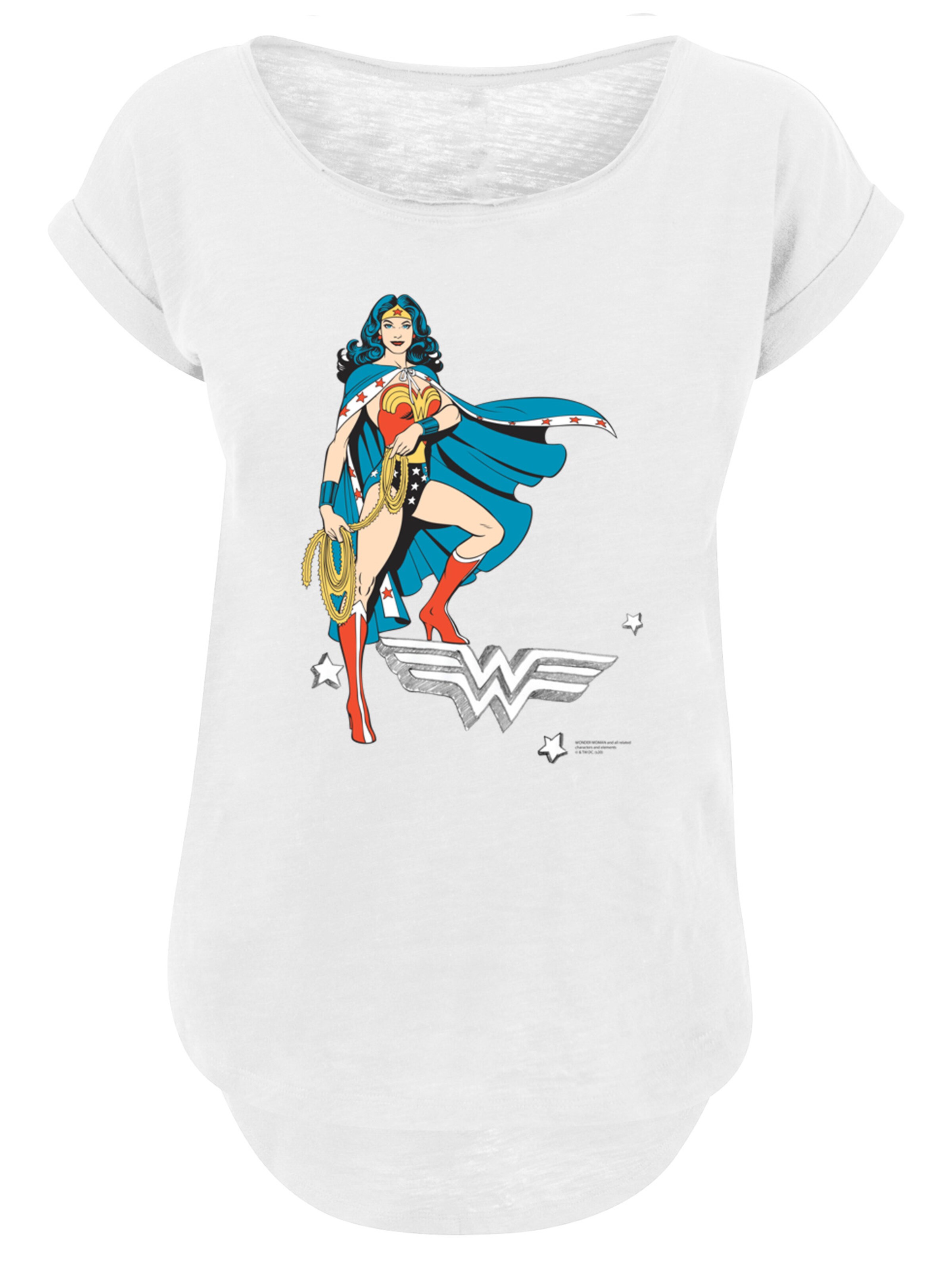 T-shirt 'DC Comics Wonder Woman' F4NT4STIC en blanc : devant