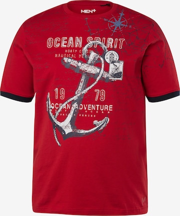 Men Plus Shirt in Red: front