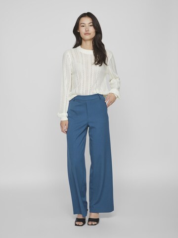 VILA Wide leg Bandplooibroek 'Varone' in Blauw