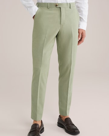 WE Fashion Конический (Tapered) Плиссированные брюки в Зеленый: спереди
