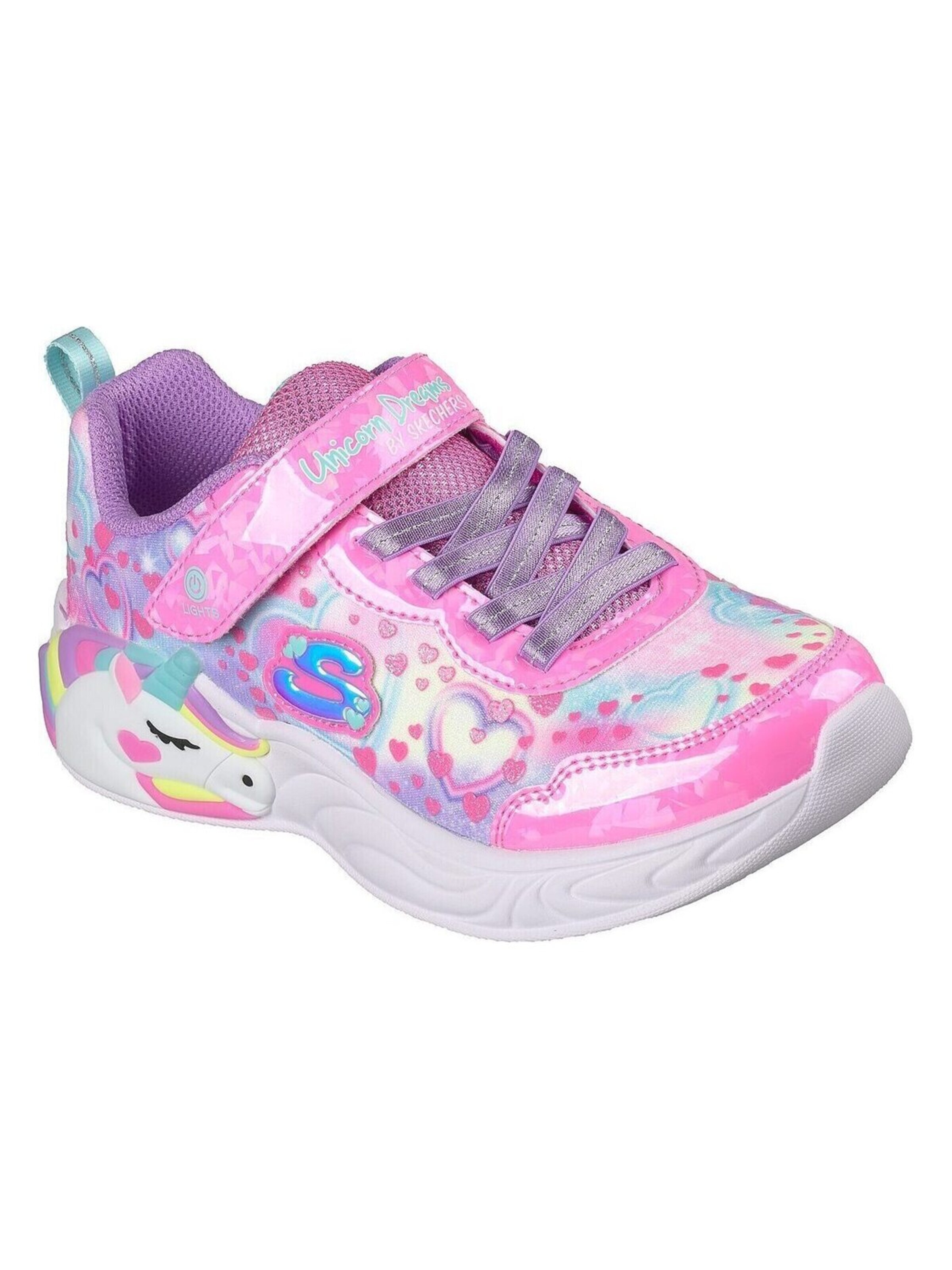 SKECHERS - Zapatillas deportivas 'Skechers S Lights-unicorn Dreams-hear' en rosa: frente