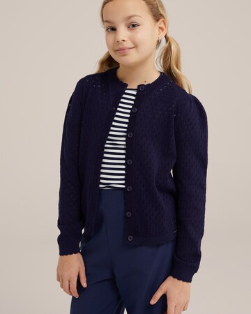 WE Fashion Strickjacke in Blau