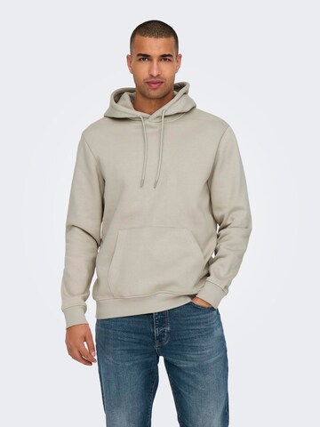 Only & Sons Sweatshirt 'ONSCONNOR' in Grijs: voorkant