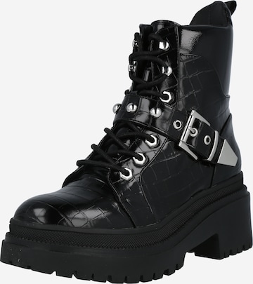 Pepe Jeans Lace-Up Ankle Boots 'ROCK' in Black: front