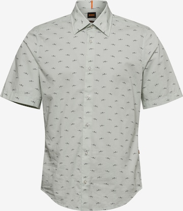 BOSS Button Up Shirt in Green: front