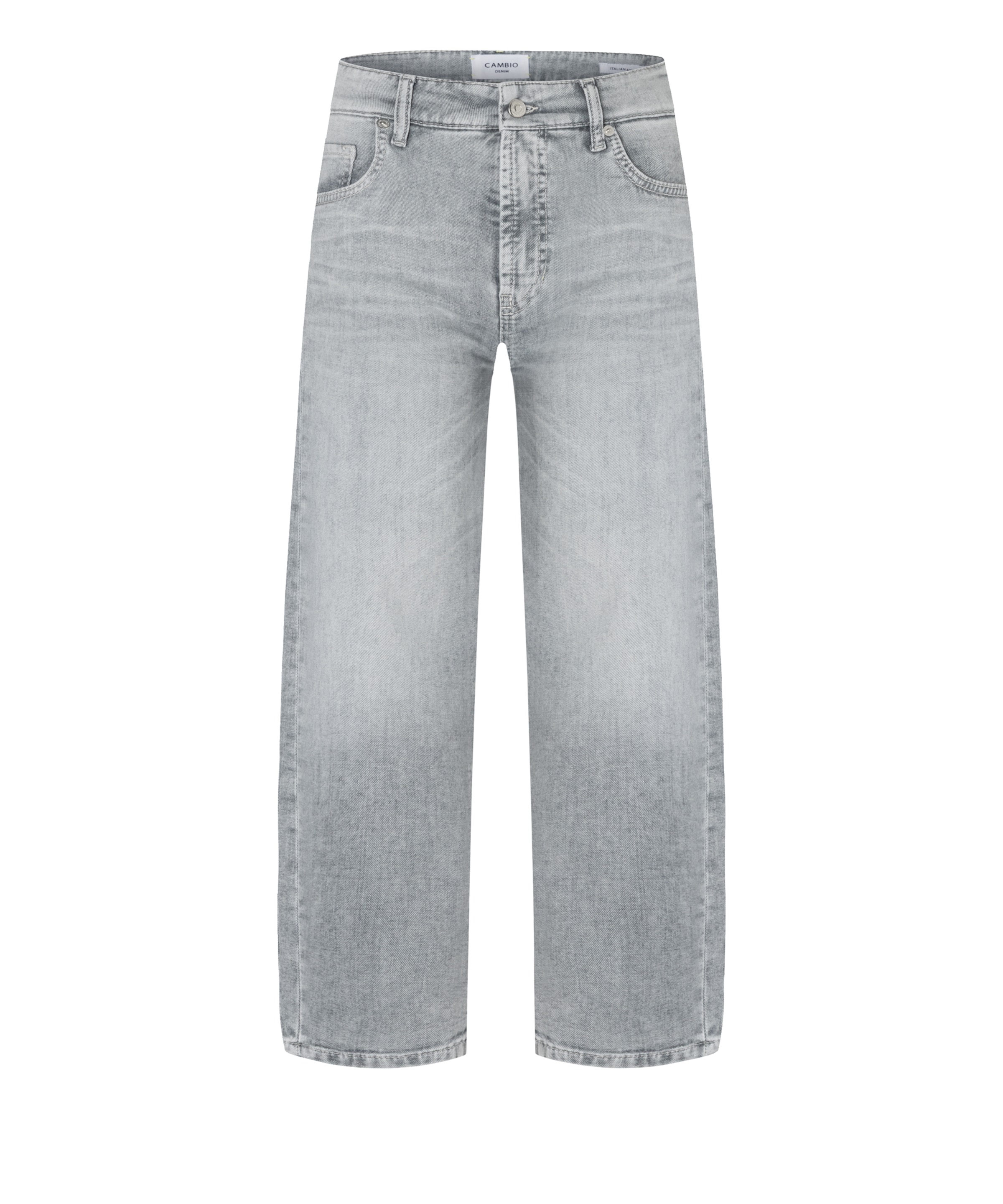 Cambio Wide Leg Jeans ' Oria ' in Grau: Vorderseite
