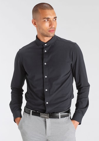 BRUNO BANANI Slim fit Button Up Shirt in Blue: front