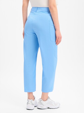 Marc Cain Wide Leg Bundfaltenhose 'Wokha' in Blau