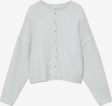 Pull&Bear Pletena jopa | siva barva: sprednja stran
