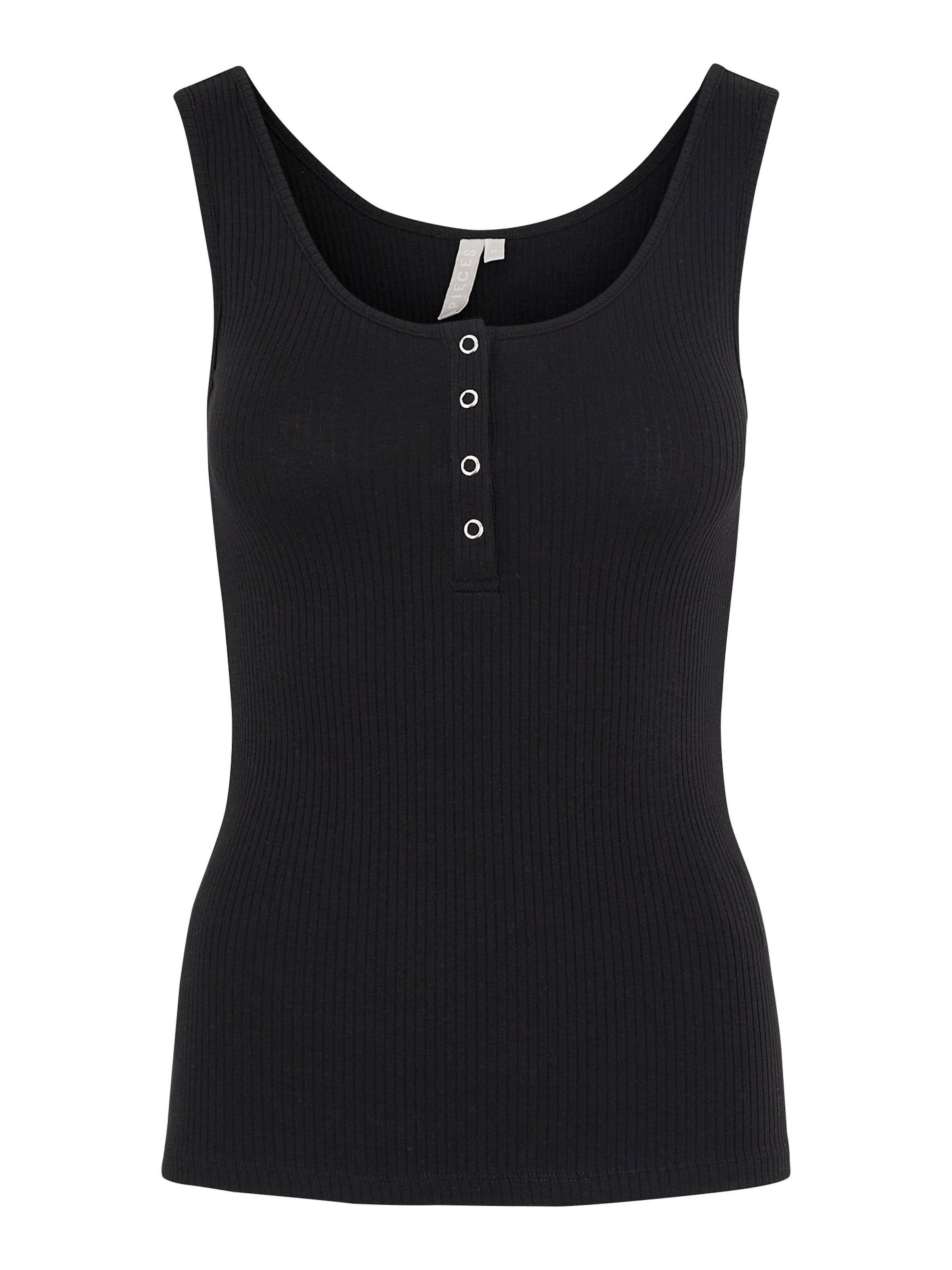 PIECES Top 'PCKitte' in Black: front