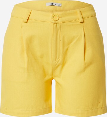 Regular Pantalon à pince 'WAZOME' LTB en jaune : devant