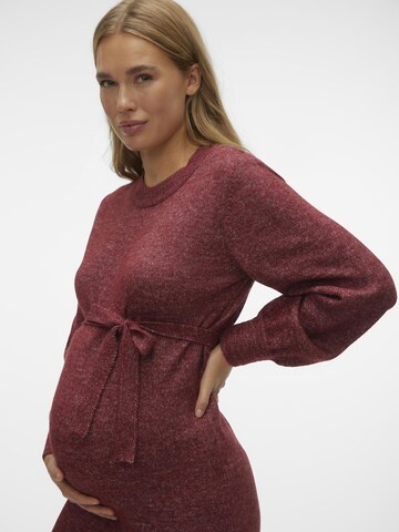 MAMALICIOUS Gebreide jurk 'Newanne' in Rood