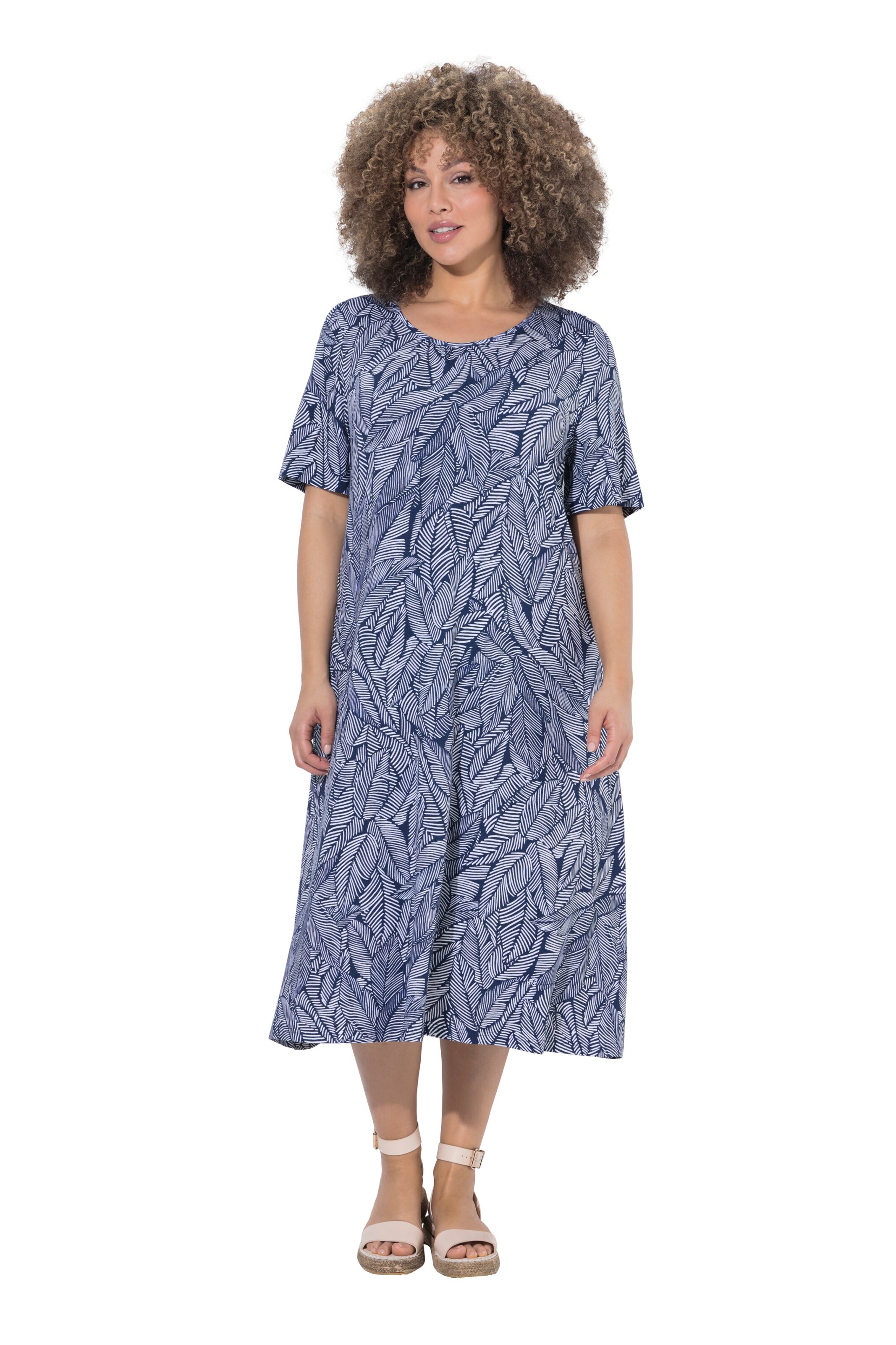 Ulla Popken Kleid in Blau: Vorderseite