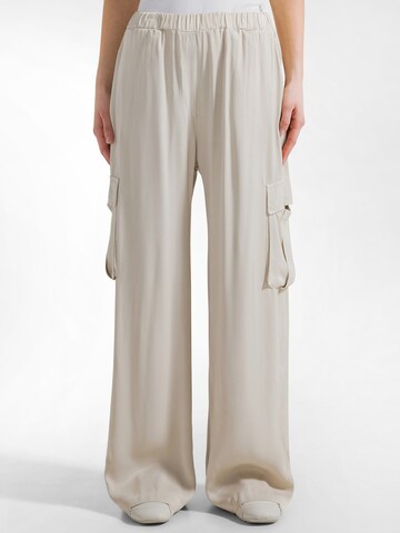 DEHA Wide leg Cargobroek in Beige: voorkant
