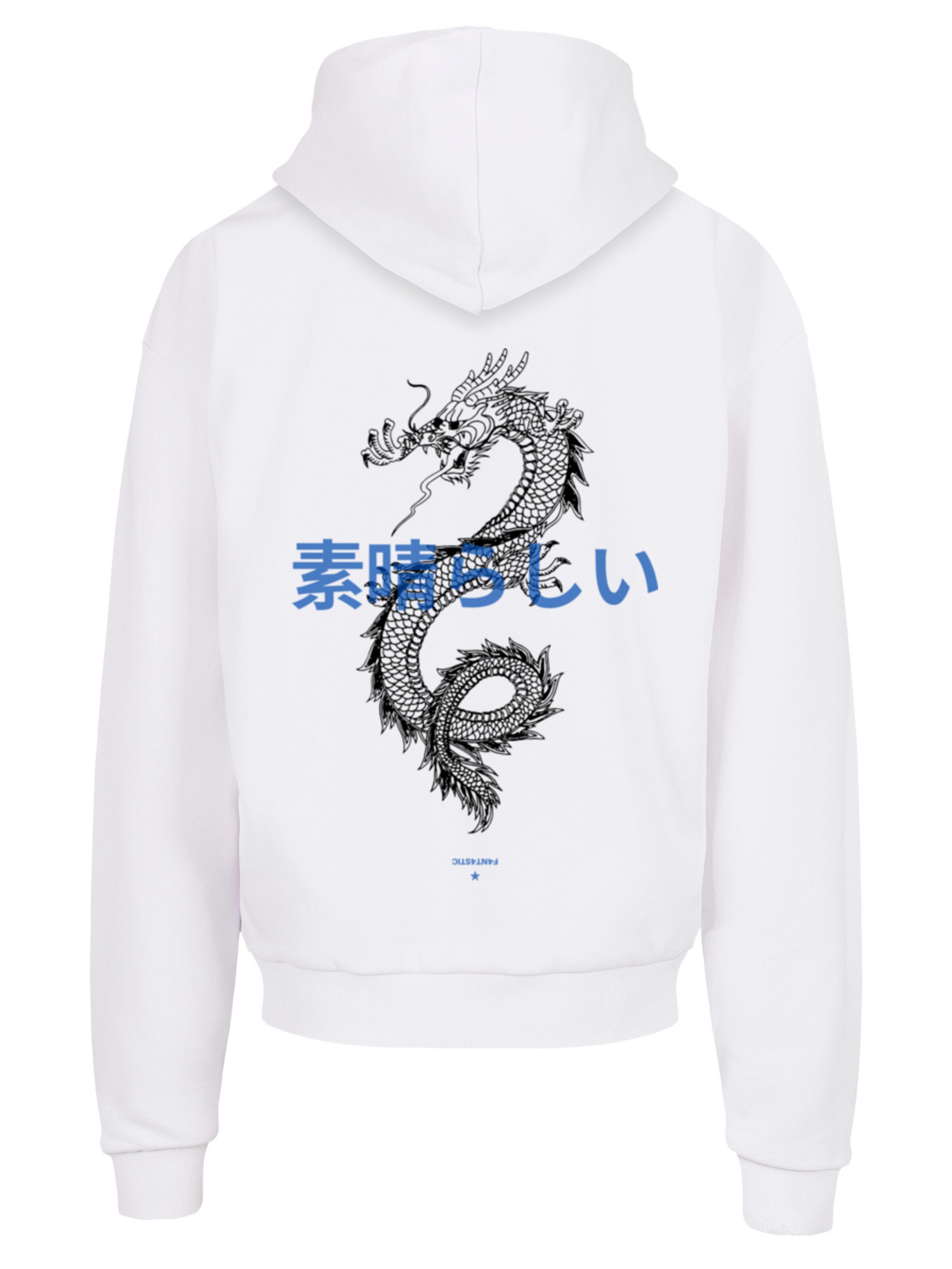 Sweat-shirt 'Drache' F4NT4STIC en blanc