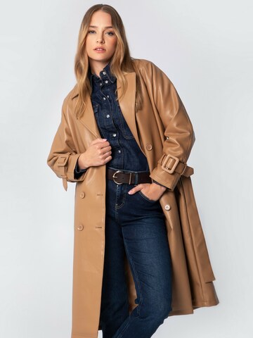 Wittchen Between-Seasons Coat in Brown: front