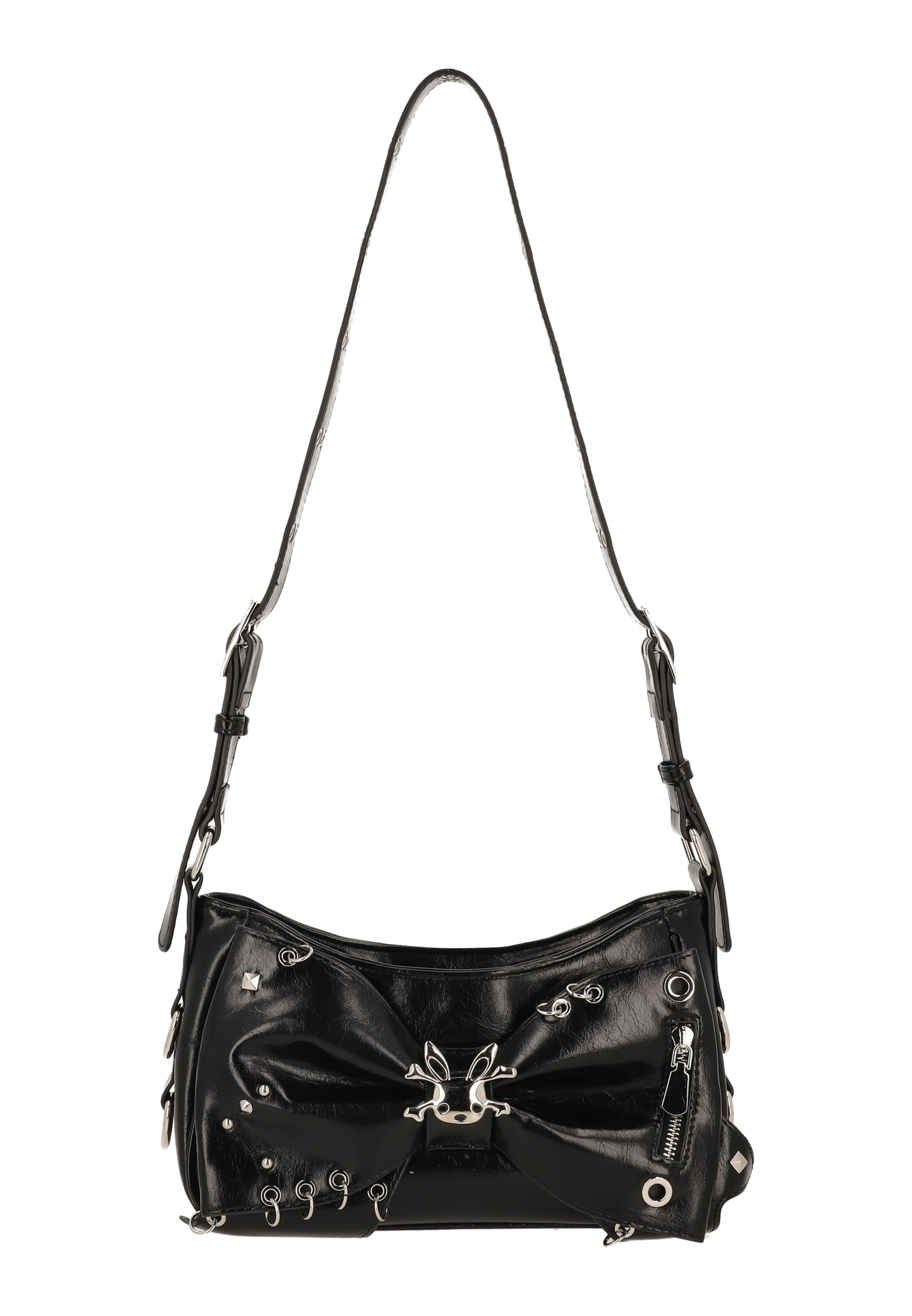 Sac à bandoulière myMo ROCKS en noir : devant