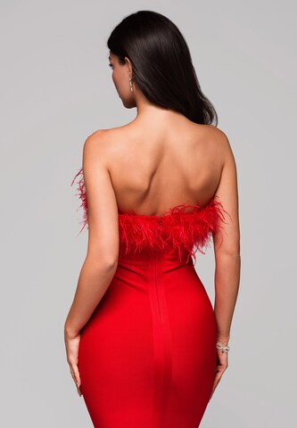 Ombre Evening Dress in Red