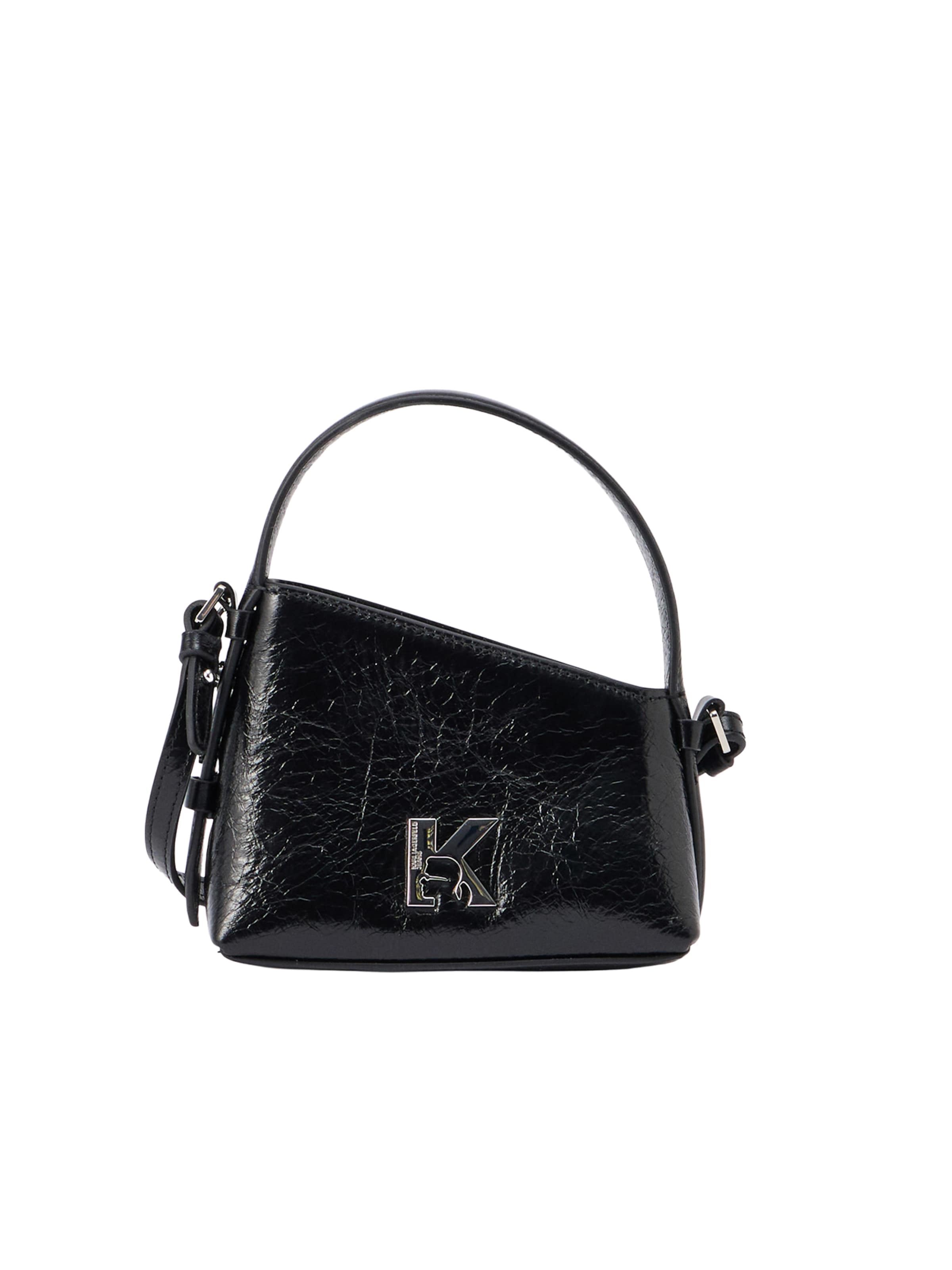 KARL LAGERFELD JEANS - Bolso de mano en negro: frente