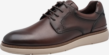 Chaussure de sport à lacets Tamaris en marron : devant