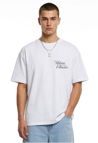 T-Shirt 'Flow Script' Urban Classics en blanc
