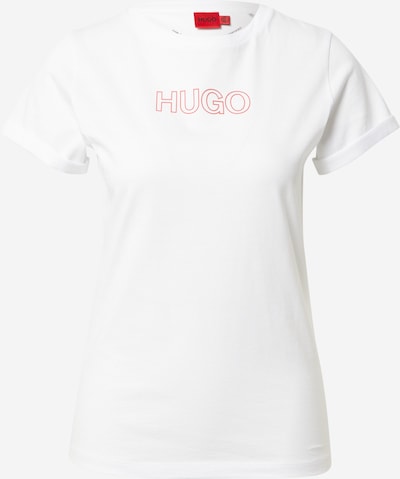 HUGO Shirt in melone / offwhite, Produktansicht