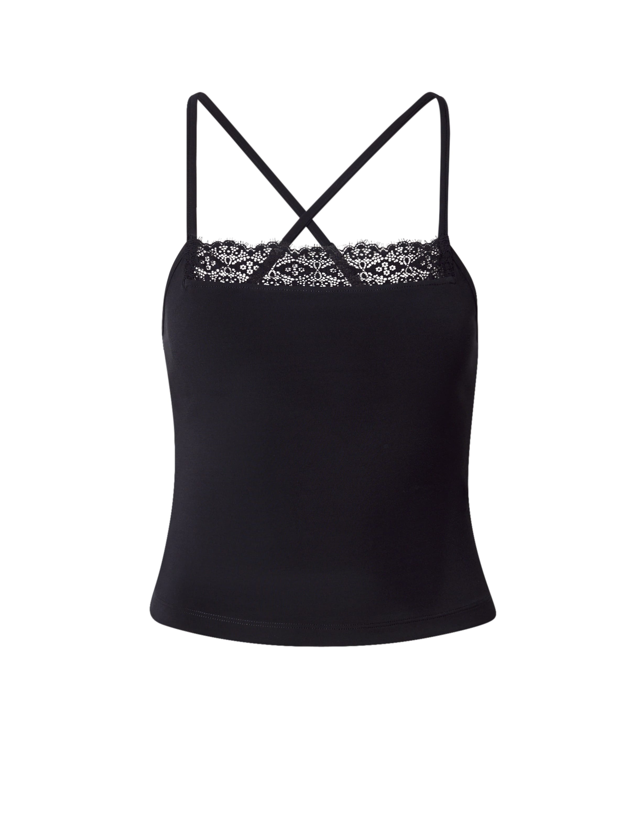 ABOUT YOU Topp 'Kimberly', värv must: eest vaates