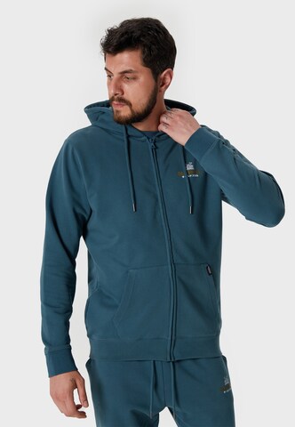 Oldskull Sweatjacke in Grün: Vorderseite