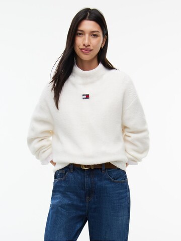 balta Tommy Jeans Megztinis: priekis