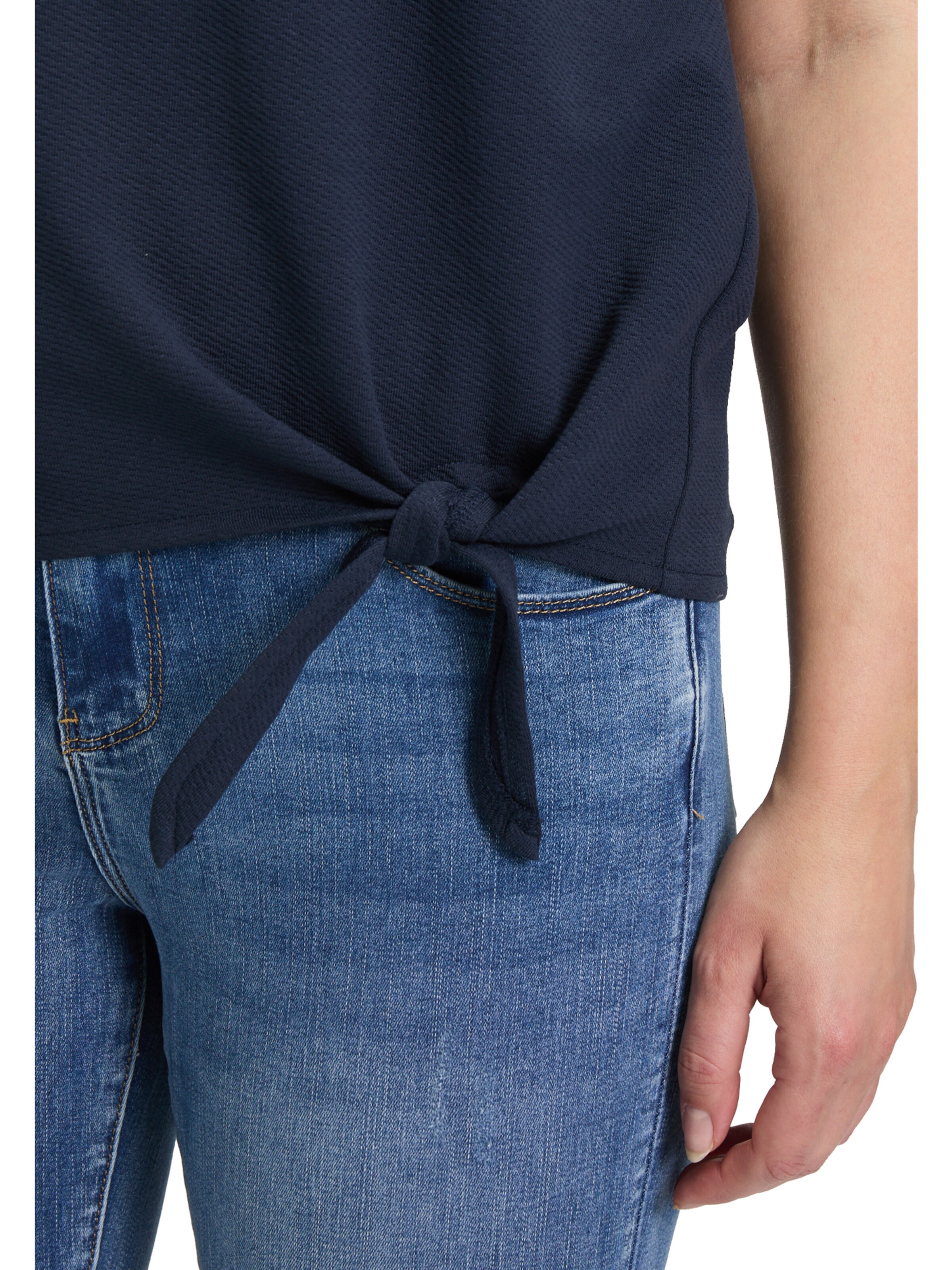 Betty Barclay Halbarm Shirt mit Knoten in Blau